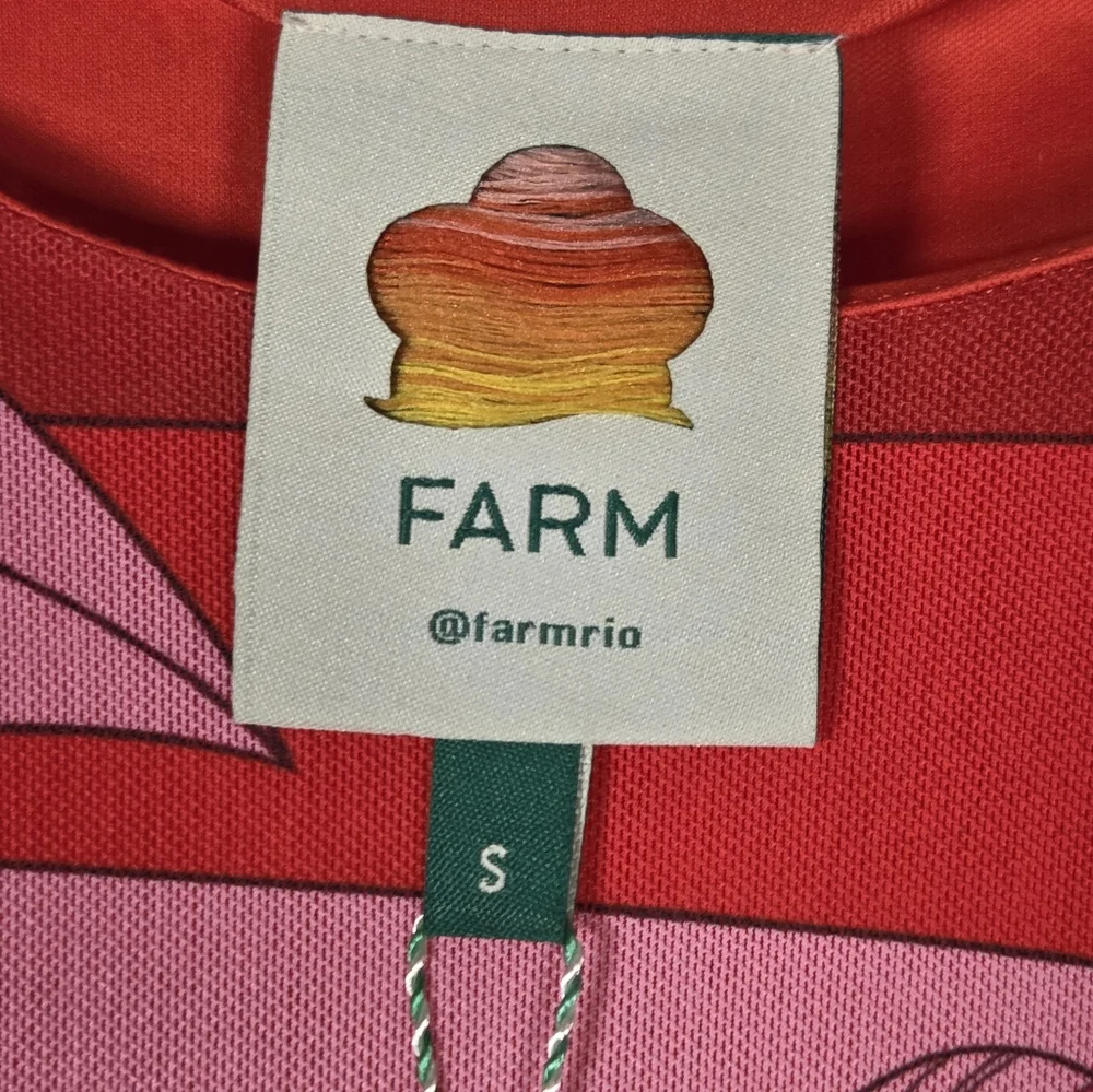 NWT Farm Rio Endless Summer Red Midi Tank Floral Mod Stretch Dress Size S $190 - Picture 7 of 12